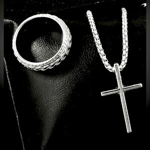 NANAFAST 3pc Necklace, Ring, & PENDANT set for Women/Men NWT